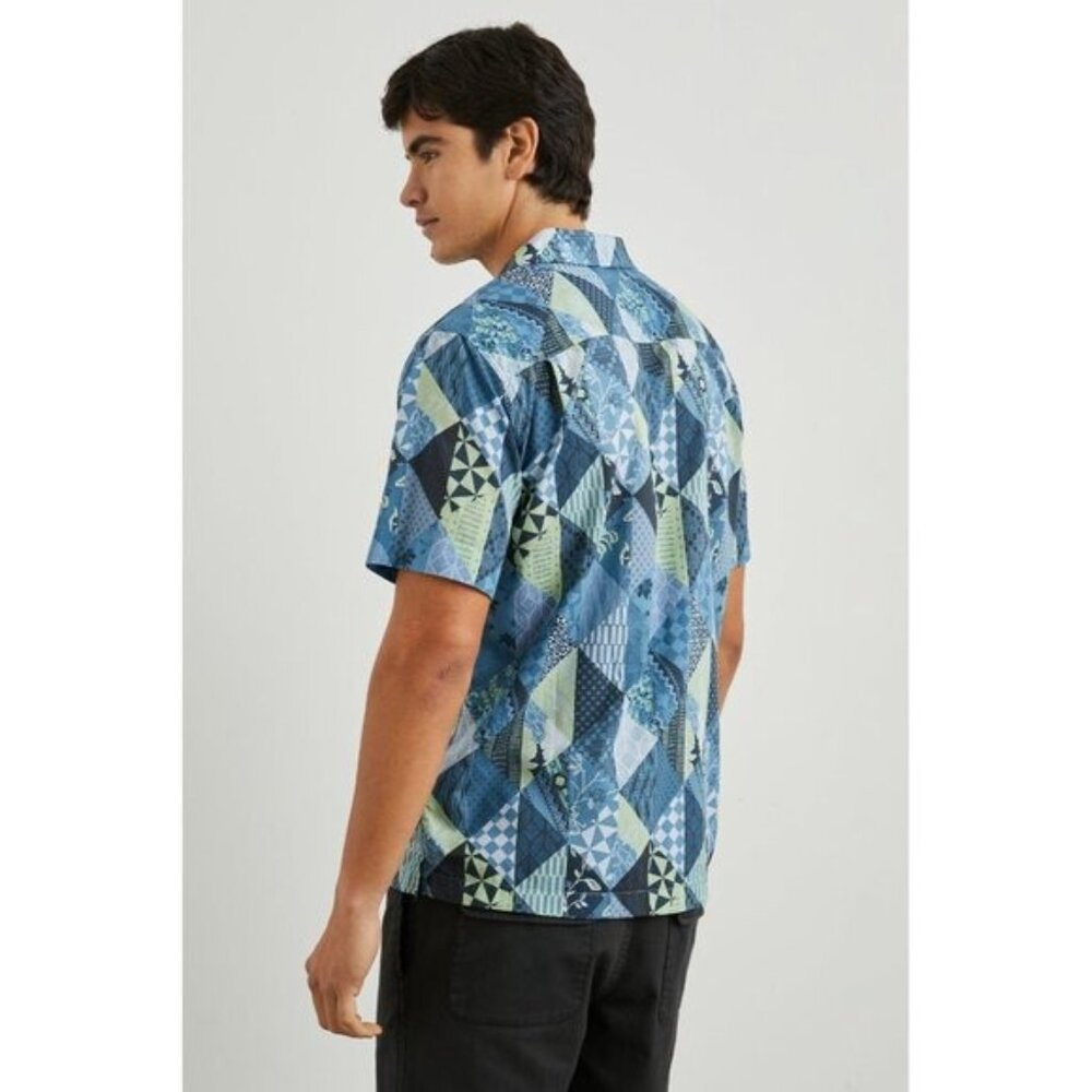 New RAILS  Moreno Shirt Triangle Patchwork Shadow Size L - Picture 3 of 15